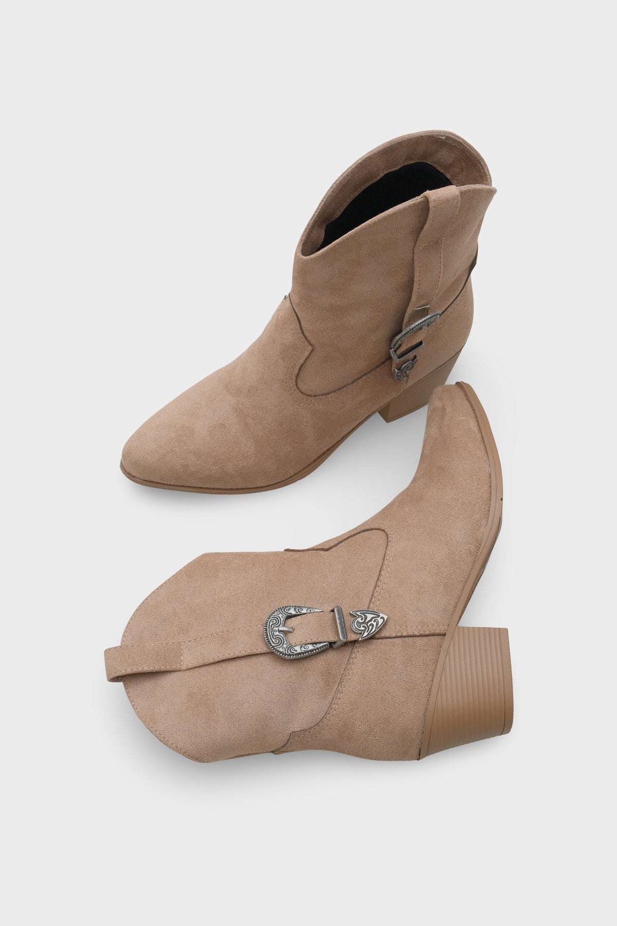 Zane Ghete cowboy din piele întoarsă pentru femei, fără închidere